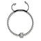 Kristallfuchs | Silber | Schwarz | Makramee Charmballa Armband